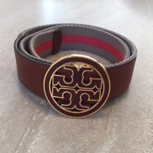 Tory Burch Reversible Logo Belt Size M